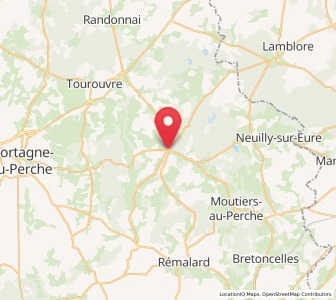 Map of Longny-au-Perche, Normandy