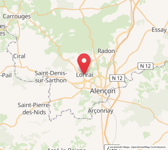Map of Lonrai, Normandy