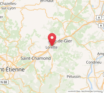Map of Lorette, Auvergne-Rhône-Alpes
