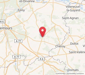 Map of Lorrez-le-Bocage-Préaux, Île-de-France