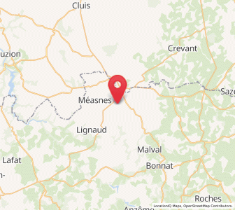 Map of Lourdoueix-Saint-Pierre, Nouvelle-Aquitaine