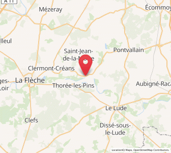 Map of Luché-Pringé, Pays de la Loire