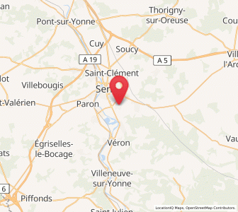 Map of Maillot, Bourgogne-Franche-Comté