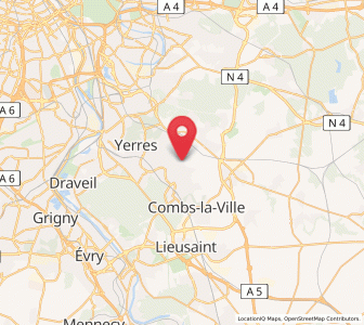 Map of Mandres-les-Roses, Île-de-France