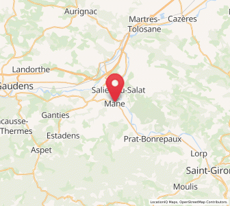Map of Mane, Occitanie