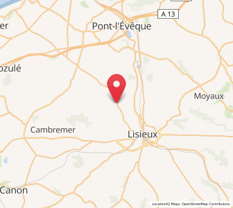 Map of Manerbe, Normandy