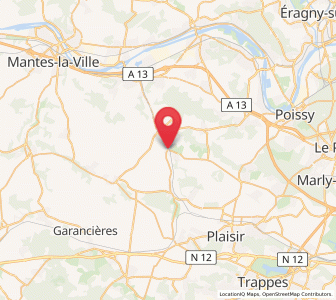 Map of Mareil-sur-Mauldre, Île-de-France