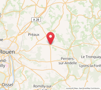 Map of Martainville-Épreville, Normandy