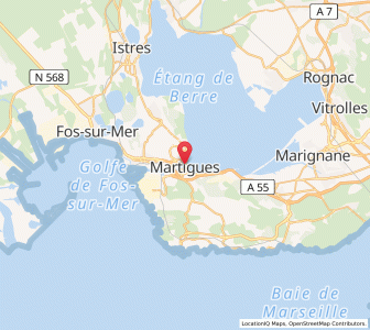Map of Martigues, Provence-Alpes-Côte d'Azur