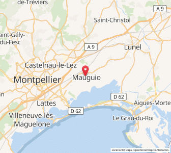 Map of Mauguio, Occitanie