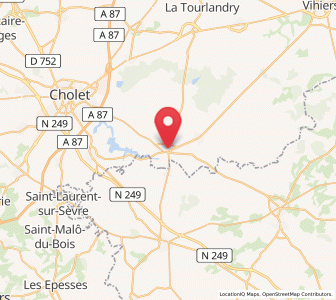 Map of Maulévrier, Pays de la Loire