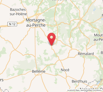 Map of Mauves-sur-Huisne, Normandy