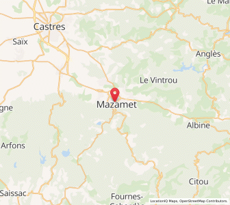 Map of Mazamet, Occitanie