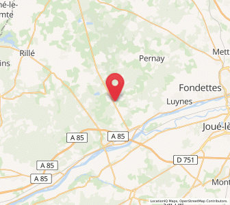 Map of Mazières-de-Touraine, Centre