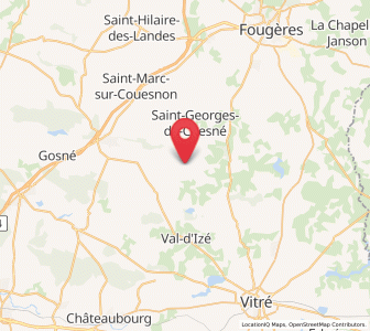 Map of Mecé, Brittany
