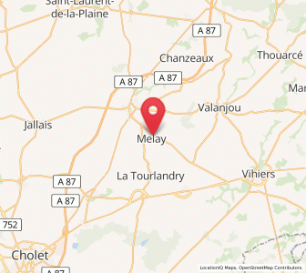 Map of Melay, Pays de la Loire