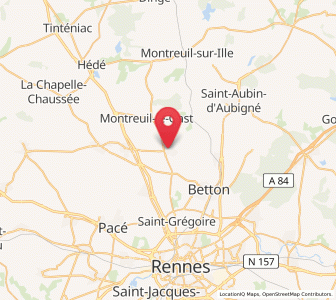 Map of Melesse, Brittany