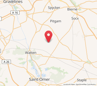 Map of Merckeghem, Hauts-de-France