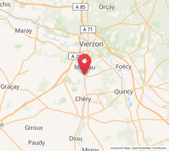 Map of Méreau, Centre