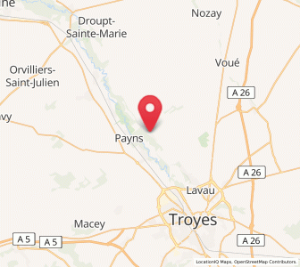 Map of Mergey, Grand Est