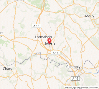 Map of Méru, Hauts-de-France