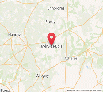 Map of Méry-ès-Bois, Centre