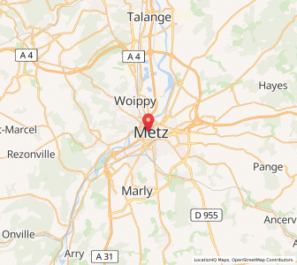 Map of Metz, Grand Est
