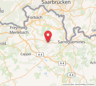 Map of Metzing, Grand Est