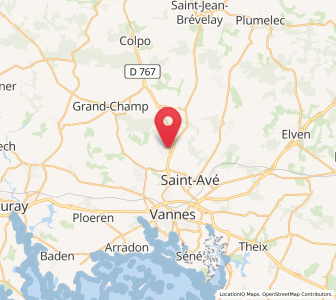 Map of Meucon, Brittany