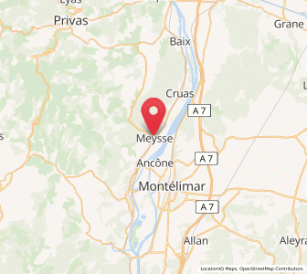 Map of Meysse, Auvergne-Rhône-Alpes