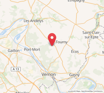 Map of Mézières-en-Vexin, Normandy
