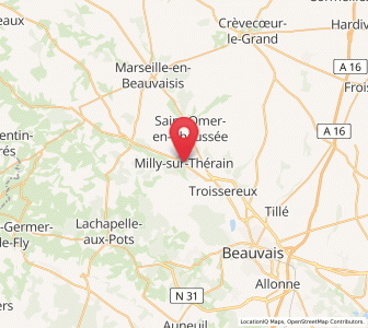 Map of Milly-sur-Thérain, Hauts-de-France
