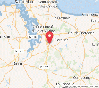 Map of Miniac-Morvan, Brittany