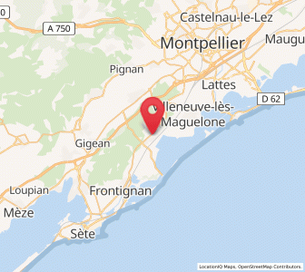 Map of Mireval, Occitanie
