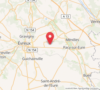 Map of Miserey, Normandy