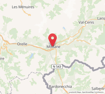 Map of Modane, Auvergne-Rhône-Alpes