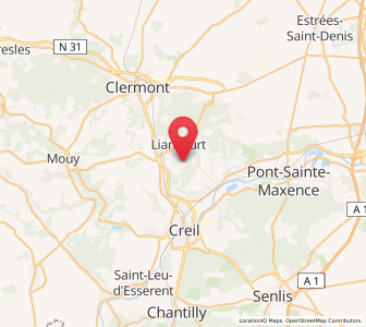 Map of Mogneville, Hauts-de-France