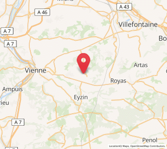 Map of Moidieu, Auvergne-Rhône-Alpes