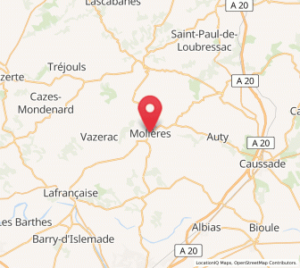Map of Molières, Occitanie