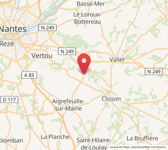 Map of Monnières, Pays de la Loire