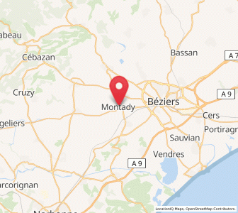 Map of Montady, Occitanie