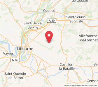 Map of Montagne, Nouvelle-Aquitaine