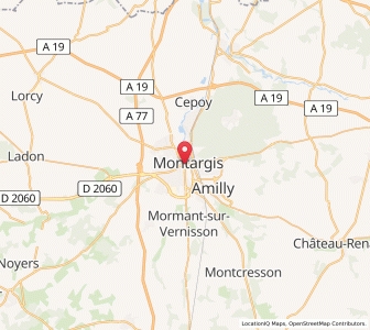 Map of Montargis, Centre