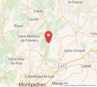 Map of Montaud, Occitanie