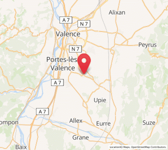 Map of Montéléger, Auvergne-Rhône-Alpes