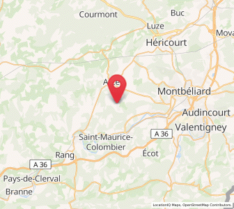 Map of Montenois, Bourgogne-Franche-Comté