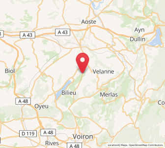 Map of Montferrat, Auvergne-Rhône-Alpes