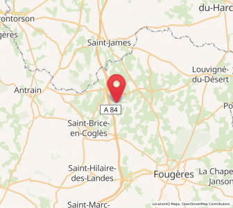 Map of Montours, Brittany