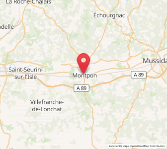 Map of Montpon-sur-l'Isle, Nouvelle-Aquitaine