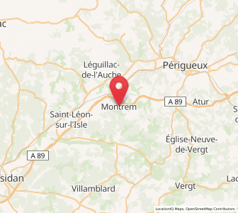 Map of Montrem, Nouvelle-Aquitaine